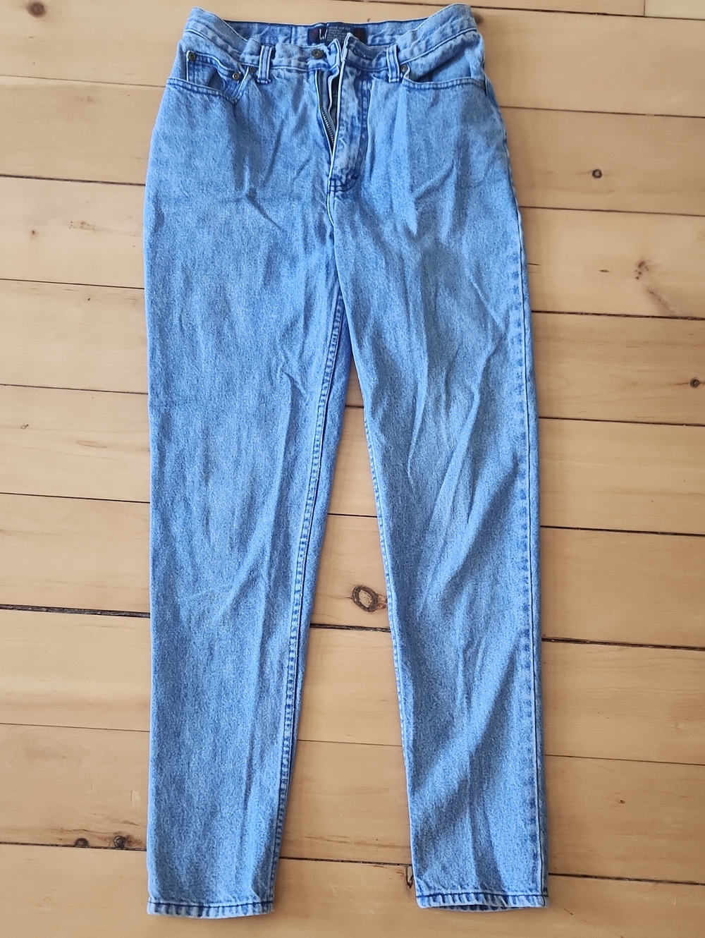 L.A. Blues Light Blue High-Rise Tapered Jeans 10 Long